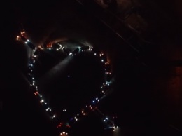 В Запорожской области ко Дню влюбленных две недели готовили необычную валентинку (Видео)