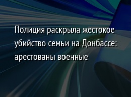 Полиция раскрыла жестокое убийство семьи на Донбассе: арестованы военные