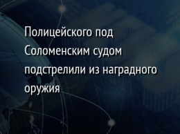 Полицейского под Соломенским судом подстрелили из наградного оружия