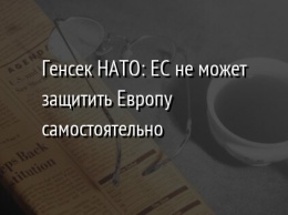 Генсек НАТО: ЕС не может защитить Европу самостоятельно