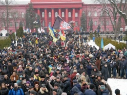 В парке Шевченко собираются сторонники Саакашвили