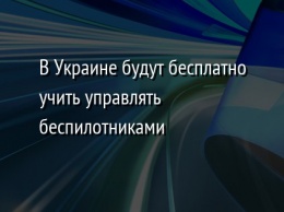 В Украине будут бесплатно учить управлять беспилотниками