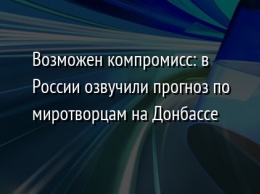 Возможен компромисс: в России озвучили прогноз по миротворцам на Донбассе