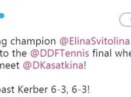 Первая ракетка Украины Элина Свитолина вышла в финал дубайского теннисного турнира