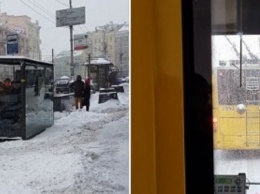 Троллейбусы и остановка: киевляне заметили старую транспортную традицию