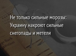 Не только сильные морозы: Украину накроют сильные снегопады и метели