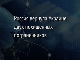 Россия вернула Украине двух похищенных пограничников