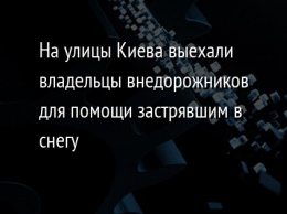 На улицы Киева выехали владельцы внедорожников для помощи застрявшим в снегу