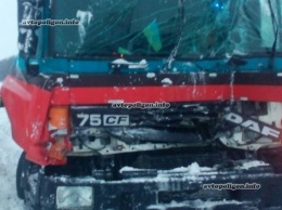 ДТП на Киевщине: в столкновении двух фур DAF травмирован водитель. ФОТО