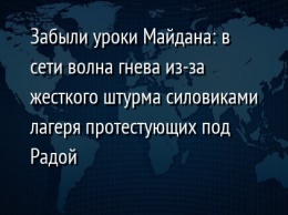 Забыли уроки Майдана: в сети волна гнева из-за жесткого штурма силовиками лагеря протестующих под Радой