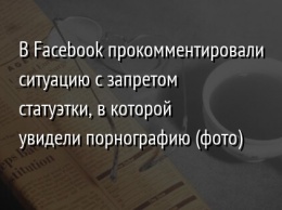 В Facebook прокомментировали ситуацию с запретом статуэтки, в которой увидели порнографию (фото)