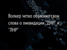 Волкер четко объяснил свои слова о ликвидации "ДНР" и "ЛНР"