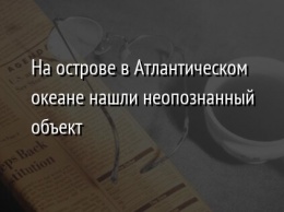 На острове в Атлантическом океане нашли неопознанный объект