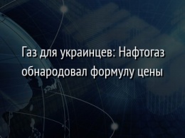 Газ для украинцев: Нафтогаз обнародовал формулу цены