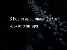 В Ровно арестовали 137 кг изъятого янтаря
