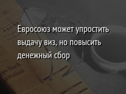 Евросоюз может упростить выдачу виз, но повысить денежный сбор