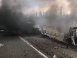 На трассе Краснодар - Кропоткин столкнулись несколько автомобилей: пострадали 5 человек