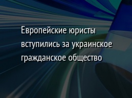 Европейские юристы вступились за украинское гражданское общество