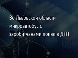 Во Львовской области микроавтобус с заробитчанами попал в ДТП