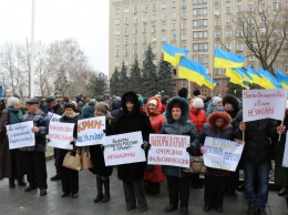 В Николаеве прошел митинг против выборов президента РФ в оккупированном Крыму