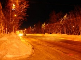 На Донбассе выпал оранжевый снег