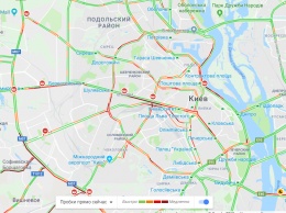 В Киеве растянулась 6-балльная пробка от Троещины до Дорогожичей