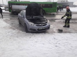 В Запорожской области загорелась легковушка (Фото)