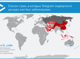 Появился список стран, где Telegram заблокирован или частично недоступен