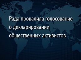 Рада провалила голосование о декларировании общественных активистов