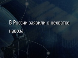 В России заявили о нехватке навоза