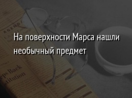 На поверхности Марса нашли необычный предмет