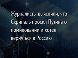 Журналисты выяснили, что Скрипаль просил Путина о помиловании и хотел вернуться в Россию