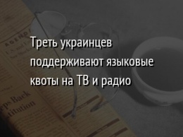 Треть украинцев поддерживают языковые квоты на ТВ и радио