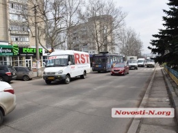 Поломка маршрутки привела к образованию пробки в центре Николаева