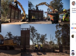 Трамп показал фото строительства стены на границе с Мексикой