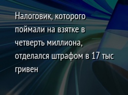 Налоговик, которого поймали на взятке в четверть миллиона, отделался штрафом в 17 тыс гривен