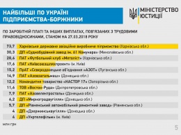 Четыре предприятия Донецкой области вошли в ТОП должников по зарплате в Украине (ИНФОГРАФИКА)