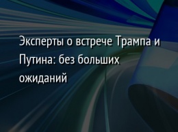 Эксперты о встрече Трампа и Путина: без больших ожиданий