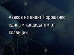 Аваков не видит Порошенко единым кандидатом от коалиции