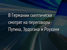 В Германии скептически смотрят на переговоры Путина, Эрдогана и Роухани