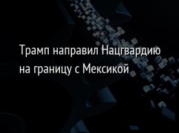 Трамп направил Нацгвардию на границу с Мексикой