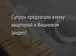 Супрун предлагали взятку квартирой в Вишневом (видео)