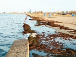 За зиму в Скадовске с восточного пляжа "вымыло" сотни кубометров песка