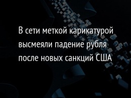 В сети меткой карикатурой высмеяли падение рубля после новых санкций США