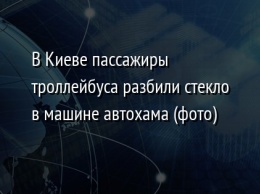 В Киеве пассажиры троллейбуса разбили стекло в машине автохама (фото)