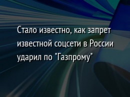 Стало известно, как запрет известной соцсети в России ударил по "Газпрому"