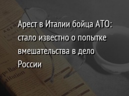 Арест в Италии бойца АТО: стало известно о попытке вмешательства в дело России