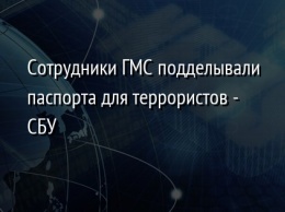 Сотрудники ГМС подделывали паспорта для террористов - СБУ