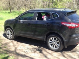 Фотофакт: На Хортице отдыхающим бьют стекла в автомобилях