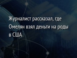 Журналист рассказал, где Омелян взял деньги на роды в США